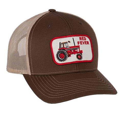 International Harvester Red Fever Tractor Mesh Back Hat Ih Gear Ih Gear