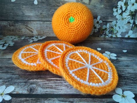 Orange And Orange Slice Easy Crochet Pattern Cute Crochet Etsy