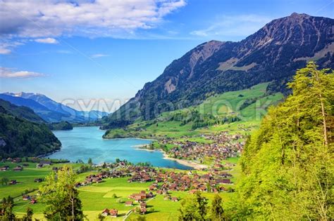 Alpine Lake And Mountain Landscape In Central Switzerland Globephotos
