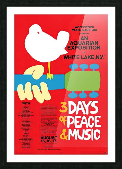 Original Woodstock Poster In VINTAGE POSTER Canvas
