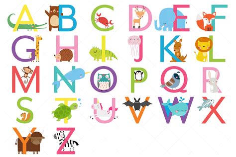 Find the perfect alphabet z stock photo. Animal Alphabet Clipart, Uppercase Letters