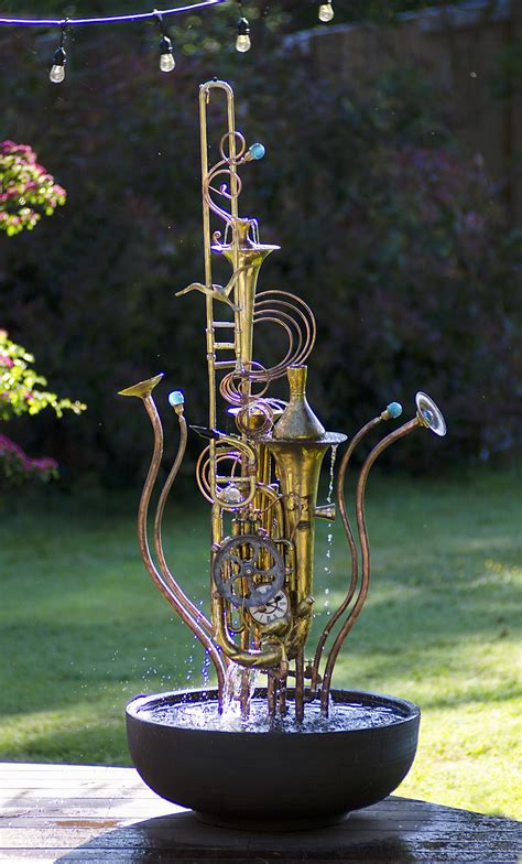 Tuba Trombone Fountain 71 Douglas Walker Sculpture Bc Canada