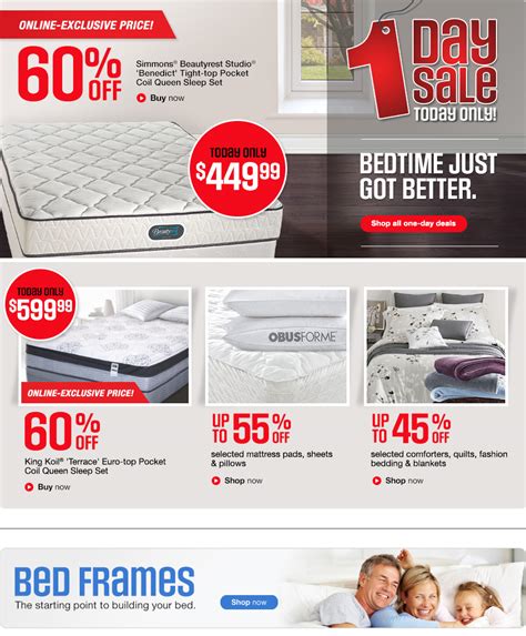 Mattresses for sale at cheap prices | sears outlet sears outlet is your one stop shop for mattress sales! Sears Canada One Day Flash Sale: Save up to 60% Off ...