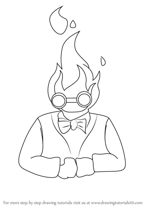 How To Draw Grillby From Undertale Undertale Step By Step