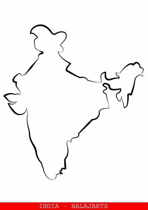India Political Map Sketch
