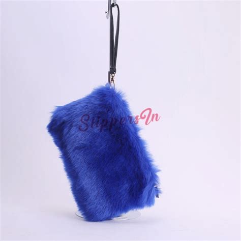 Womens Faux Fur Handbags Evening Clutch Ladies Fuzzy Purses