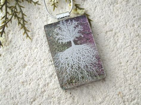 Tree Of Life Fused Glass Jewelry Dichroic Pendant Dichroic Etsy Fused Glass Jewelry Dichroic