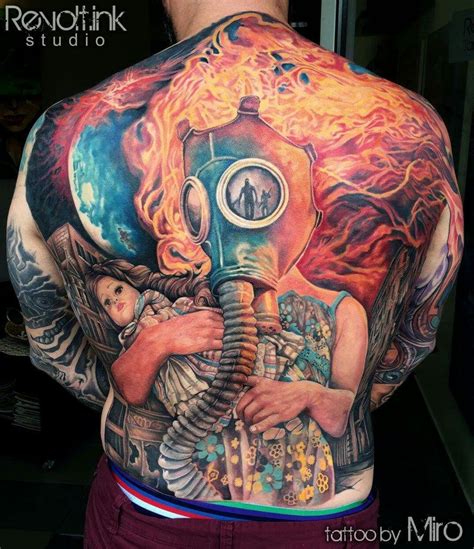 Best gas mask tattoo!! | Best sleeve tattoos, Apocalypse tattoo, Hyper