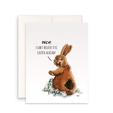 Adult Funny Easter Card For Friends Chocolate Bunny Treat Etsy