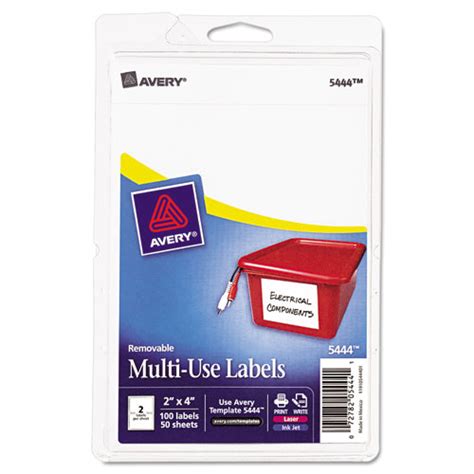 Avery 5444 Template Avery 5444 Removable Multi Use Labels 2 X 4 White