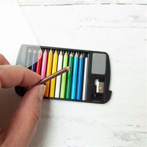 Mini Colored Pencil Set With Sharpener And Eraser Snuggly Monkey