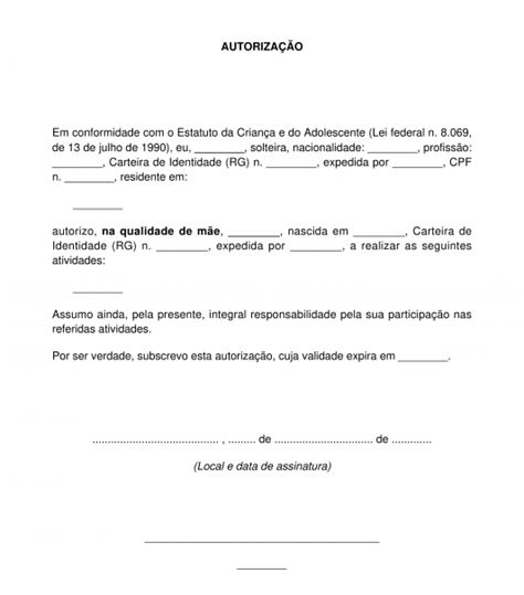 Carta De Autorizacao