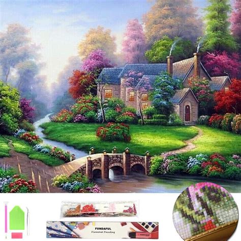 Fundaful Large 5d Diamond Painting Kit For Adults Full Square Drill