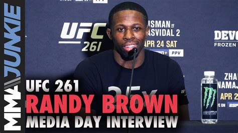 Randy Brown Alex Oliveira S Back Against The Wall UFC Media Day YouTube
