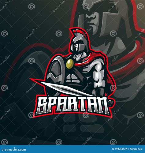 Spartan Mascot Logo Design Vector With Modern Illustration Concept