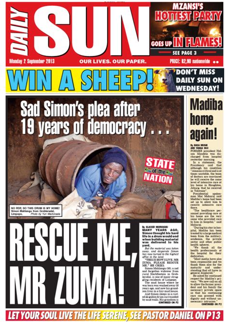 Federal investigators say hud sec. "Rescue me, Mr Zuma! Sad Simon`s plea after 19 years of ...