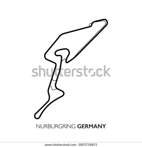 Nurburgring Circuit Germany Motorsport Race Track Stock Vector Royalty