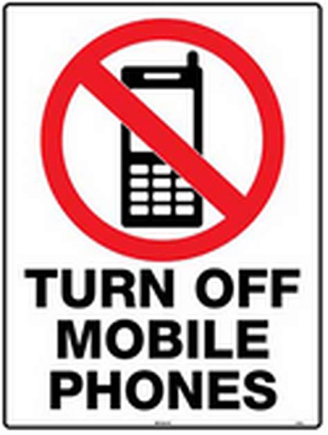 Turn Off Mobile Phones Prohibition Signs Signage Wa Safety