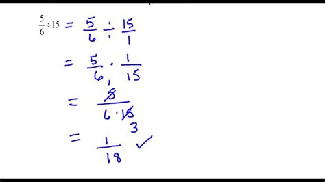 We can shift the decimal point out of the way by multiplying by 10, as many times as we need to. Dividing Fractions 5/6 divided by 15. Youtube - YouTube