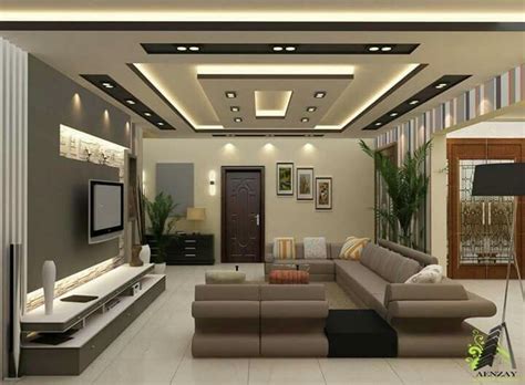 Desain Plafon Gypsum Ruang Tamu Minimalis Kiamedia