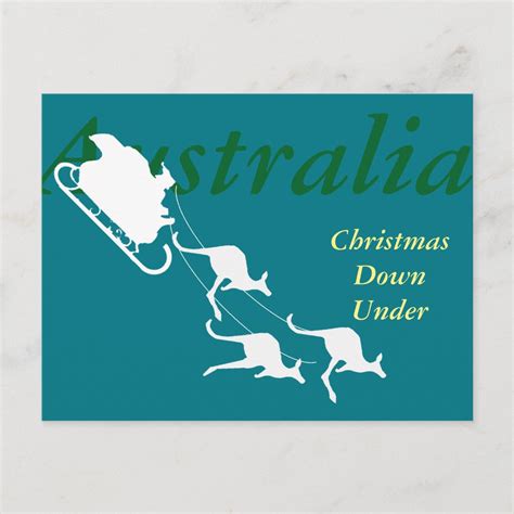 Christmas And New Year Australia Graphic Postcard Holiday Postcard