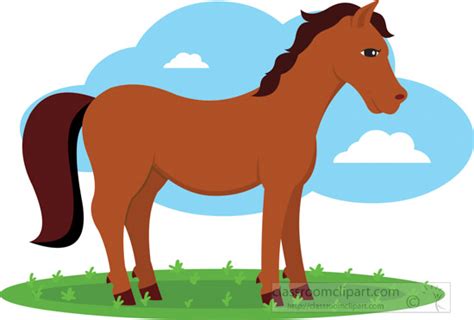 Horse Clipart Clipart Cute Brown Horse With Mane