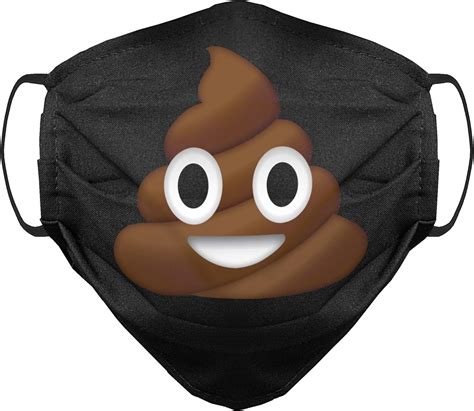 Poop Emoji T Fun Printed Cotton Face Mask Covering