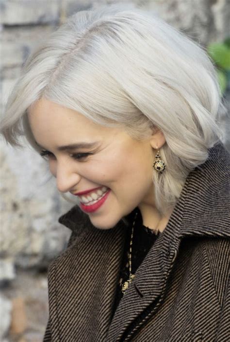 She's talked extensively about the white blond. Ocean Symphony | Emilia clarke hair, Emilia clarke, Ice blonde