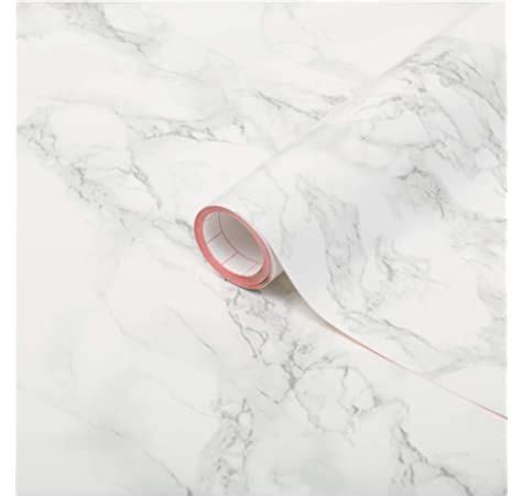 Hode Marble Self Adhesive Wallpaper Sticky Back Plastic Roll White Grey