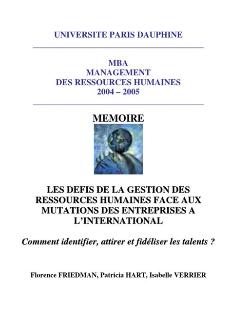 Memoire Groupe5 Les Defis De La Gestion Des Ressources Humaines