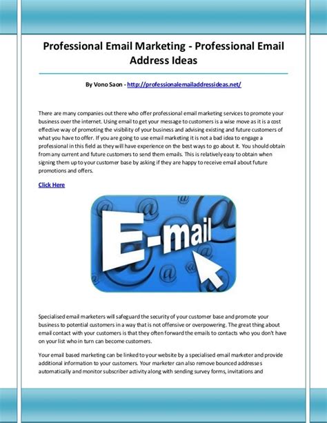 Professional Email Address Ideas