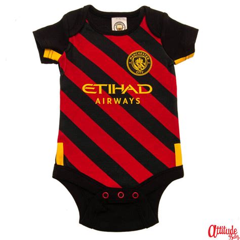 Baby Man City Bodysuits Official 2 Pack 1 Sky Blue 1 Red Black Man City