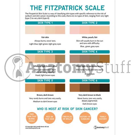 The Fitzpatrick Skin Cancer Scale Printable Pdf Cancer Awareness