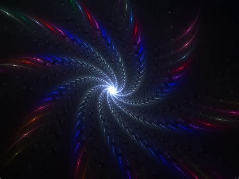 Wallpaper Vortex Glow Multicolored Twisted Fractal Scattering Hd