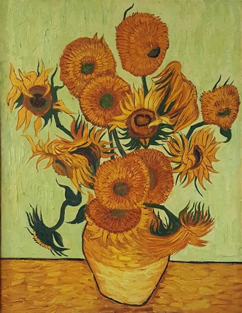 In The Style Of Van Gogh Sunflowers Yellow