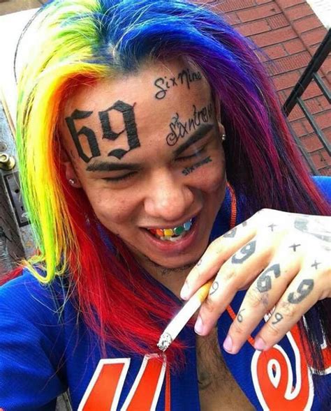 Trap Central 🌈 6ix9ine 🌈 6ix9ine In 2019 Face Tattoos Edgy Memes