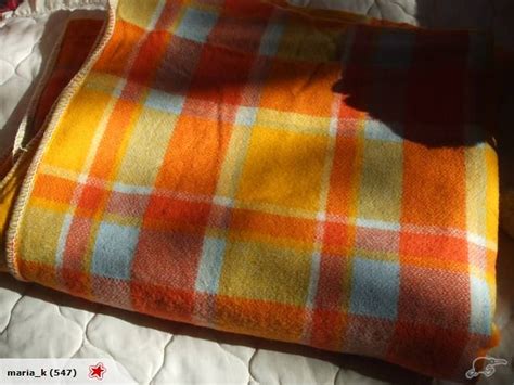 Retro Orange Wool Blanket Vintage Wool Blanket Orange Blanket Blanket