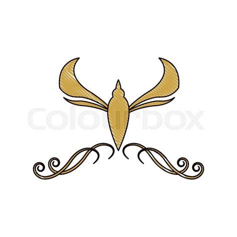 Golden Crest Decoration Elegant Stock Vector Colourbox