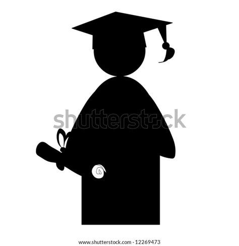 Graduation Senior Seniors Diploma Hat Gown Stock Illustration 12269473