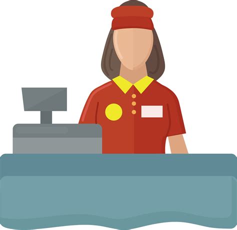 Clipart Of A Cashier