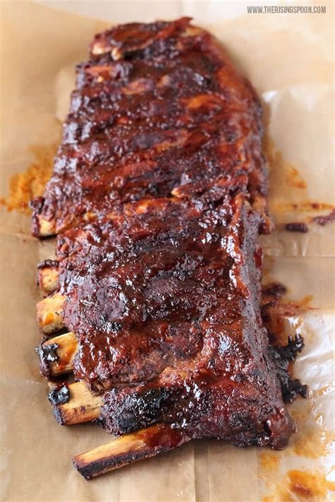 Easy Crock Pot Bbq Ribs Made In The Slow Cooker Video The Rising Spoon