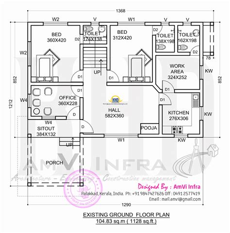 floor plan  elevation  sq ft house kerala home design