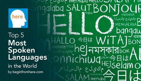 The 5 Most Spoken Languages In The World Begin From Here