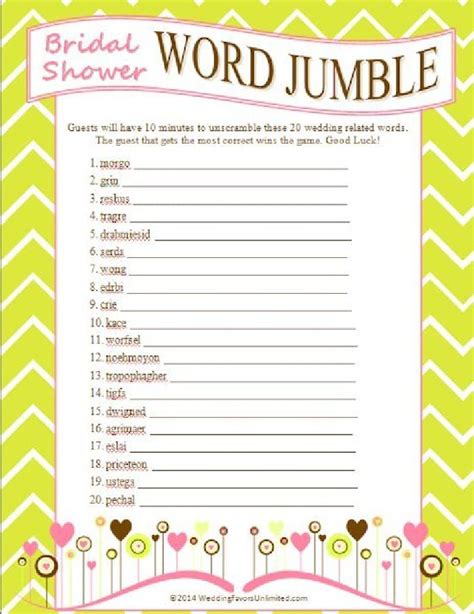 Free Printable Bridal Shower Games With Answer Key Web Free Instant Download Printable Bridal