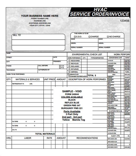 Free 13 Sample Hvac Invoice Templates In Pdf Ms Word