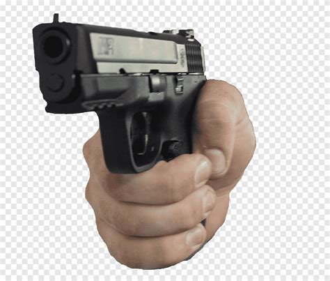 Personne Tenant Un Pistolet Semi Automatique Noir Arme à Feu Pistolet