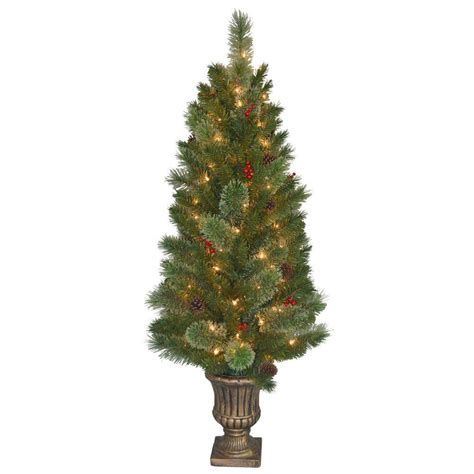 Home depot xmas decorations outdoors inc. National Tree Company 4.5 ft. Cashmere Cone and Berry ...