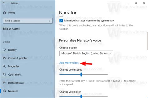 Add And Remove Speech Voice In Windows 10