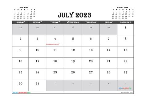 Printable Calendar July 2023 To June 2024 Printable Word Searches