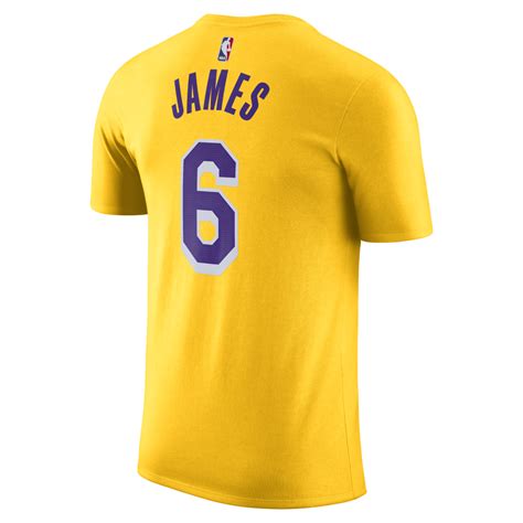 T Shirt Nba Lebron James Los Angeles Lakers Nike Nameandnumber Basket4ballers